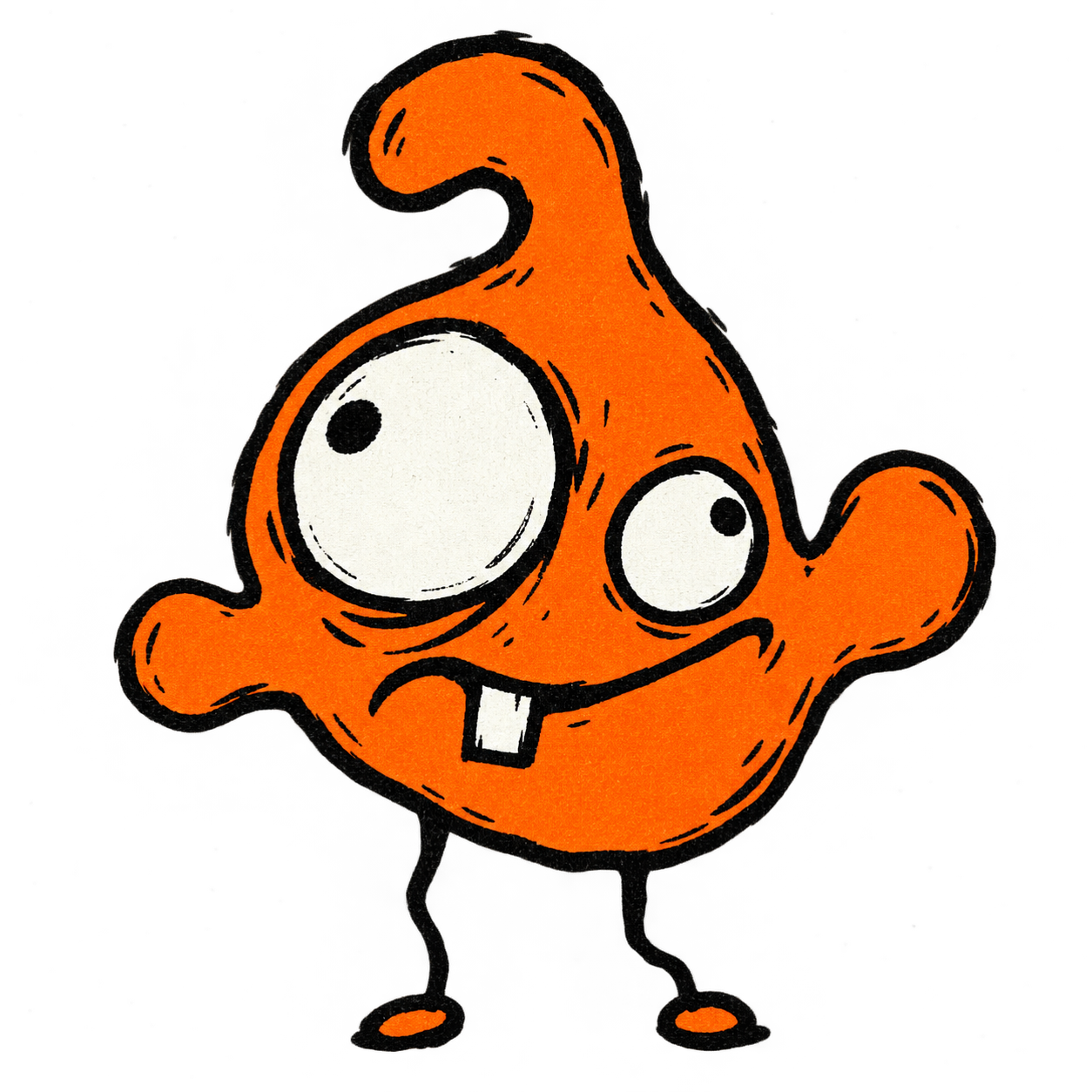 Nubb, the orange one-toothed mascot